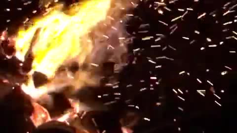 fire and sparks