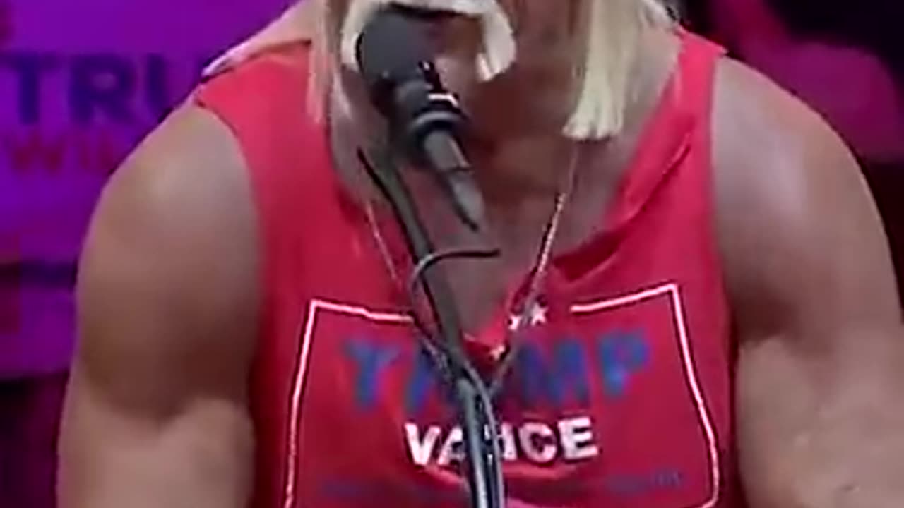 Hulk Hogan speaks at Trump's Madison Square Garden rally in New York City