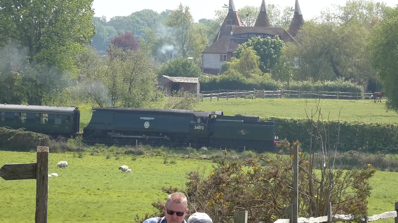 Squadron 257 Steam Train Arriving Into Bodiam, May 2023