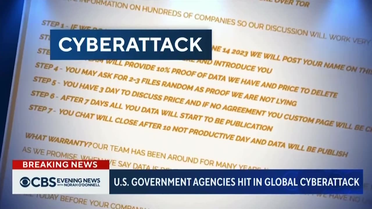 Sources tell @cbsnews senior government officials are racing to limit impact of what one cyber expert calls - potentially the largest theft + extortion event in recent history