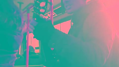 Guitarist on a bus, Montevideo