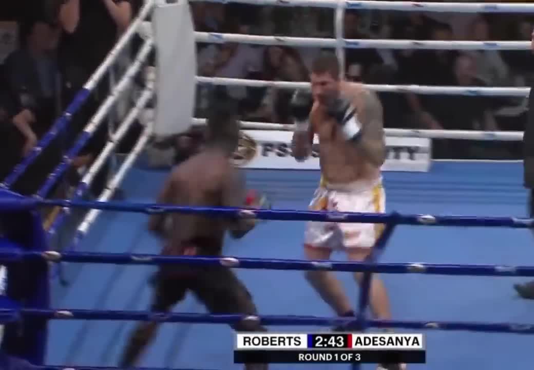 1 PUNCH KO - ISRAEL ADESANYA vs DAN ROBERTS 100KG TOURNAMENT INSANE ONE PUNCH STANDOVER KO