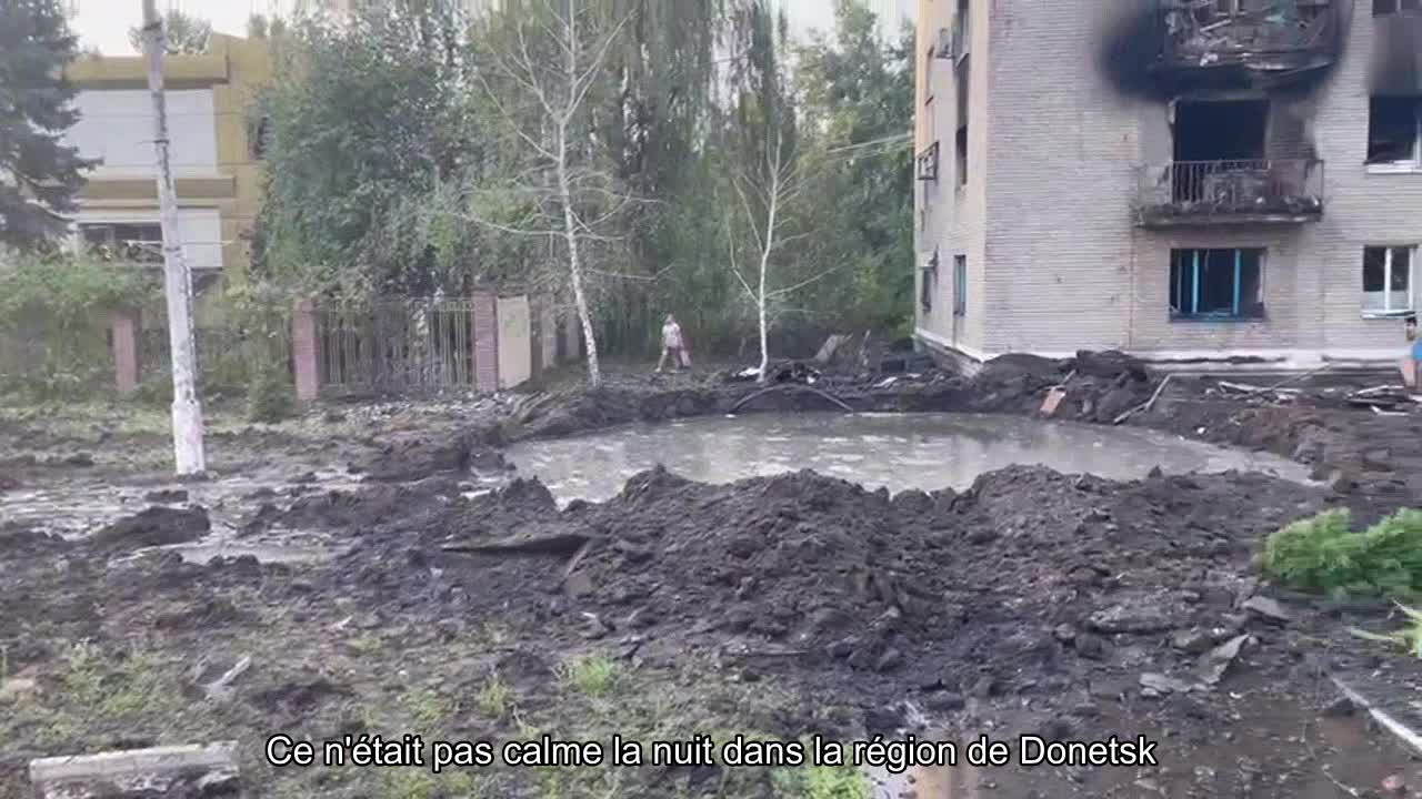 Ce n'était pas calme la nuit dans la région de Donetsk