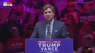 TUCKER CARLSON SPEECH TRUMP RALLY, NY CITY, MSG ARENA - 9 mins.