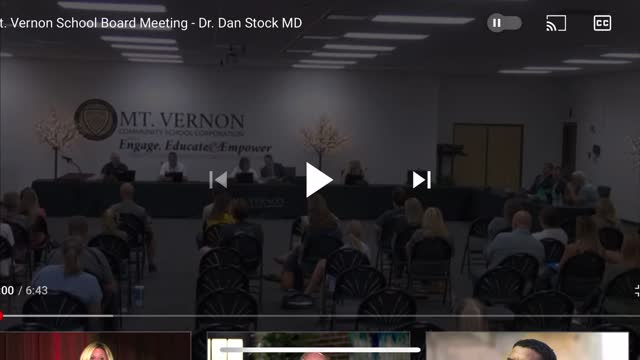 Mt. Vernon School Board Meeting - Dr. Dan Stock MD