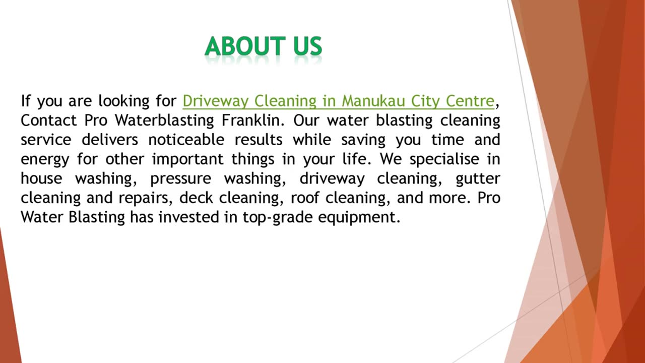 If you are looking for Driveway Cleaning in Manukau City Centre