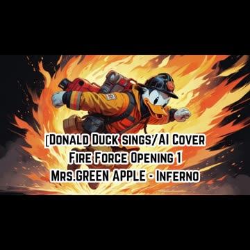 [Donald Duck sings/AI Cover] Fire Force Season 1 Opening 1 Mrs.GREEN APPLE - Inferno (インフェルノ)