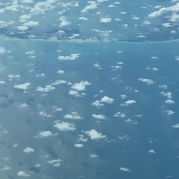 41,000 feet flying over the clouds