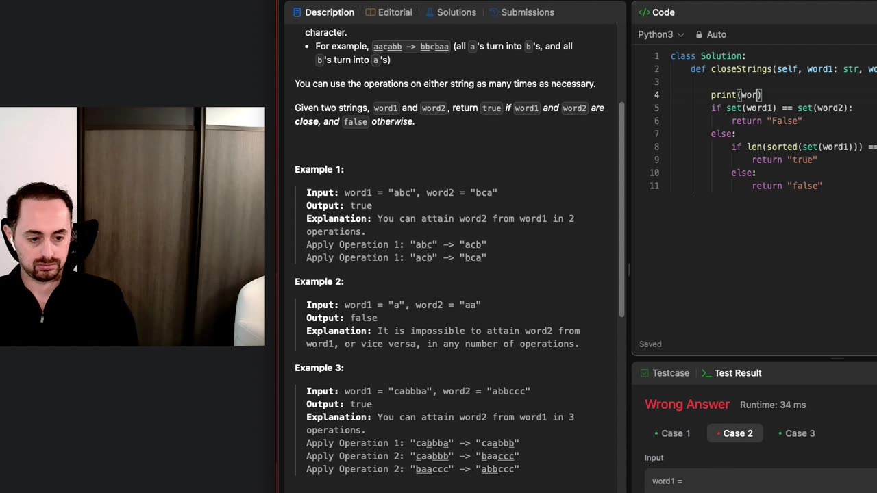 Python 2 Strings Closeness