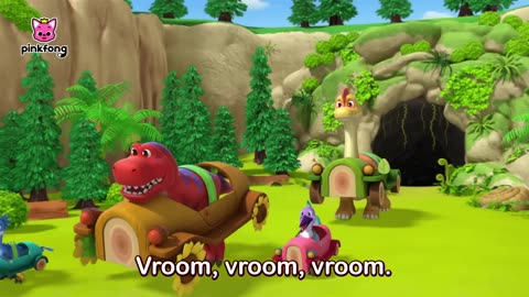 Vroom Vroom! Dino Cars | Dinosaur Cartoon | Pinkfong Dinosaurs for Kids