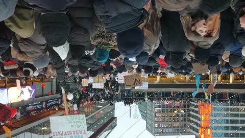 No to vaccine mandates demonstration in Stockholm 22th of January