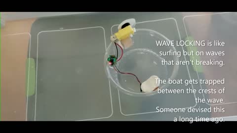 Water Wave Locking Propulsion Toy Model Boat