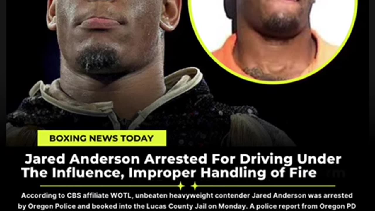 Jared Anderson ARRESTED For DUI & MISHANDLING FIREARM