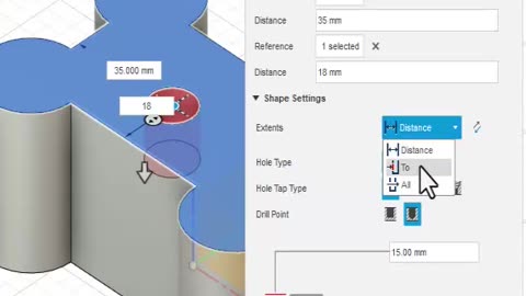 Fusion360: Hole tool #3dprinting