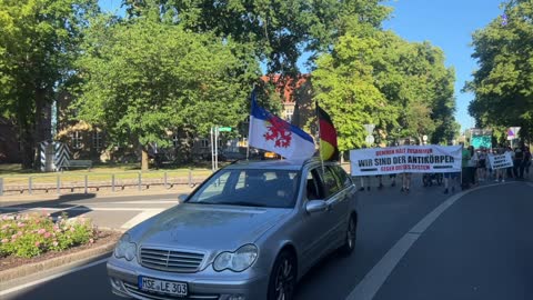 Demmin: Der Demonstrationszug und Schlußwort von Martin (DM) 23-06-2022