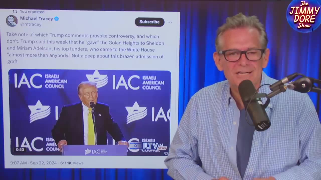 Trump Admits To Being Controlled By Israel Donors - Jimmy Dore