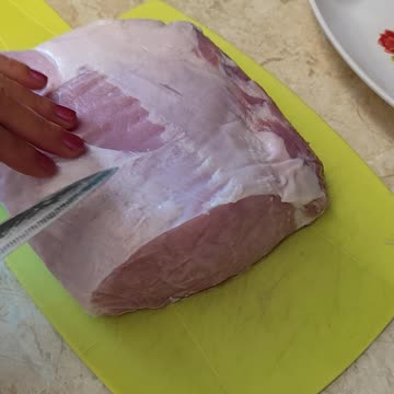 Preparing meat for pork chops