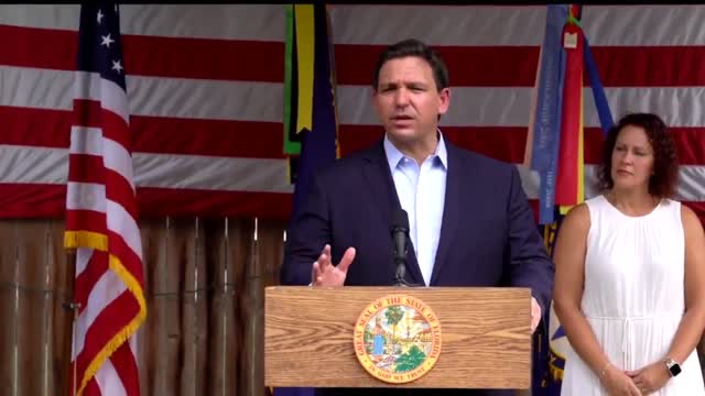 Governor Desantos speaks publicly about Biden's COVID Vaccine Mandates