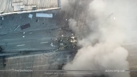 Azov Battalion in Mariupol destroying multiple Russian tanks