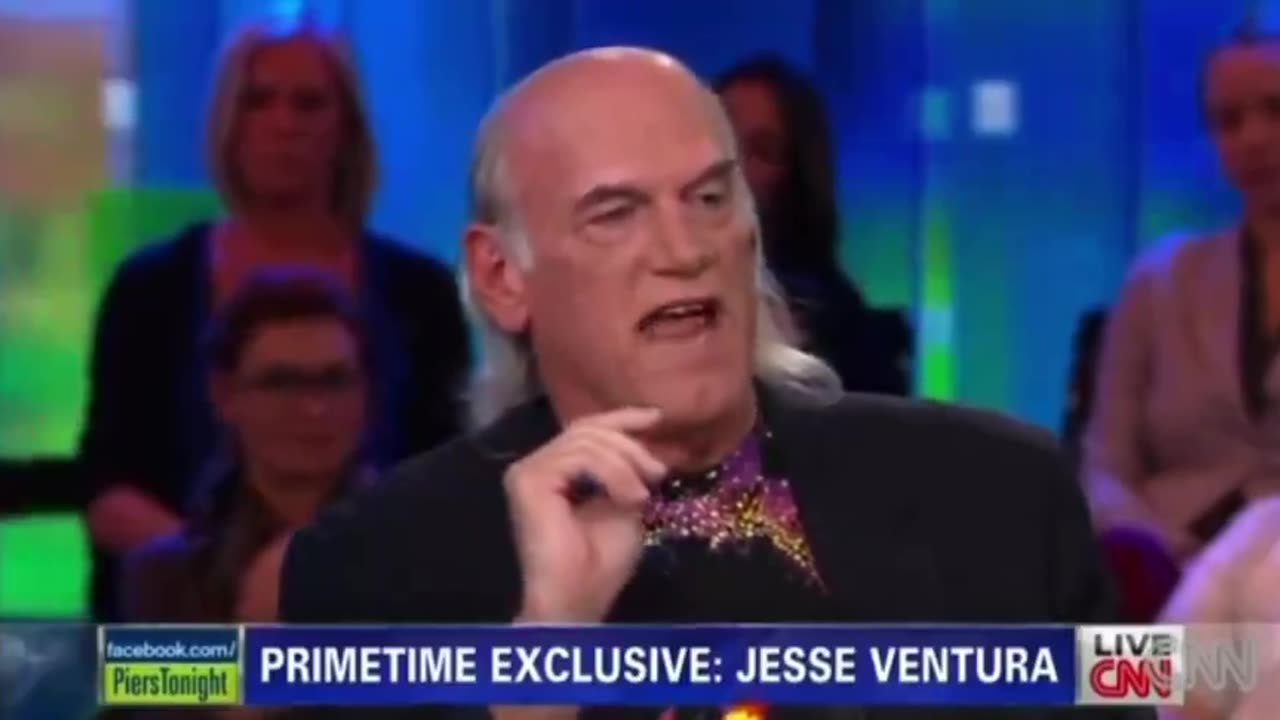 PPiers Morgan cuts for a break when Jesse Ventura starts dropping