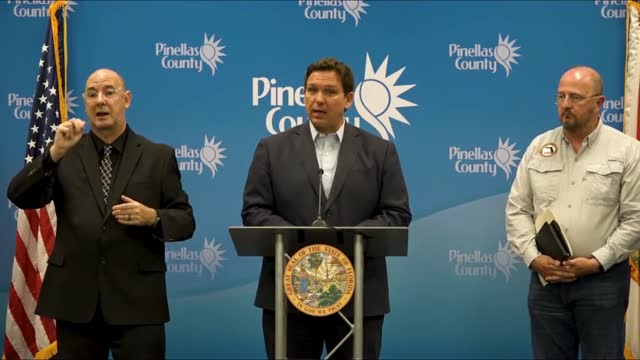 Governor DeSantis Provides an Update on Hurricane Ian in Pinellas