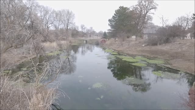 Drone spotting trout and going into the water for a better view