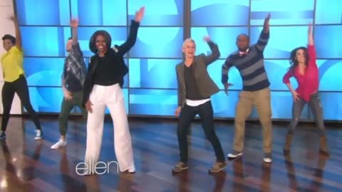 Michelle Obama hits the dance floor on "Ellen"