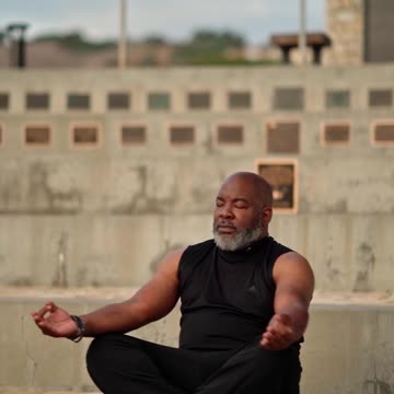 An Elderly Man Doing a Yoga Pose