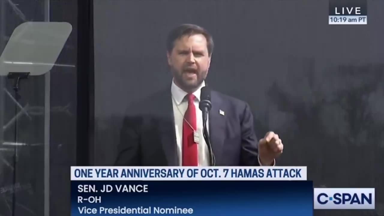 JD Vance claims that October 7 was "an attack on Americans"