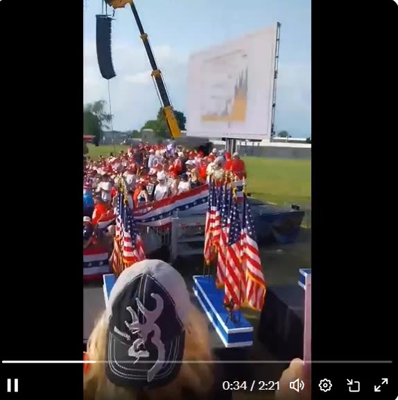Another video of the Trump Assassination attempt from the crowd behind Trump