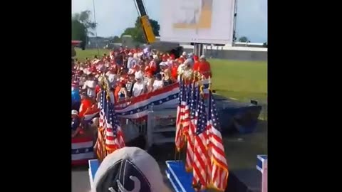 Another video of the Trump Assassination attempt from the crowd behind Trump