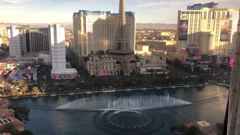 Las Vegas strip View from day and night