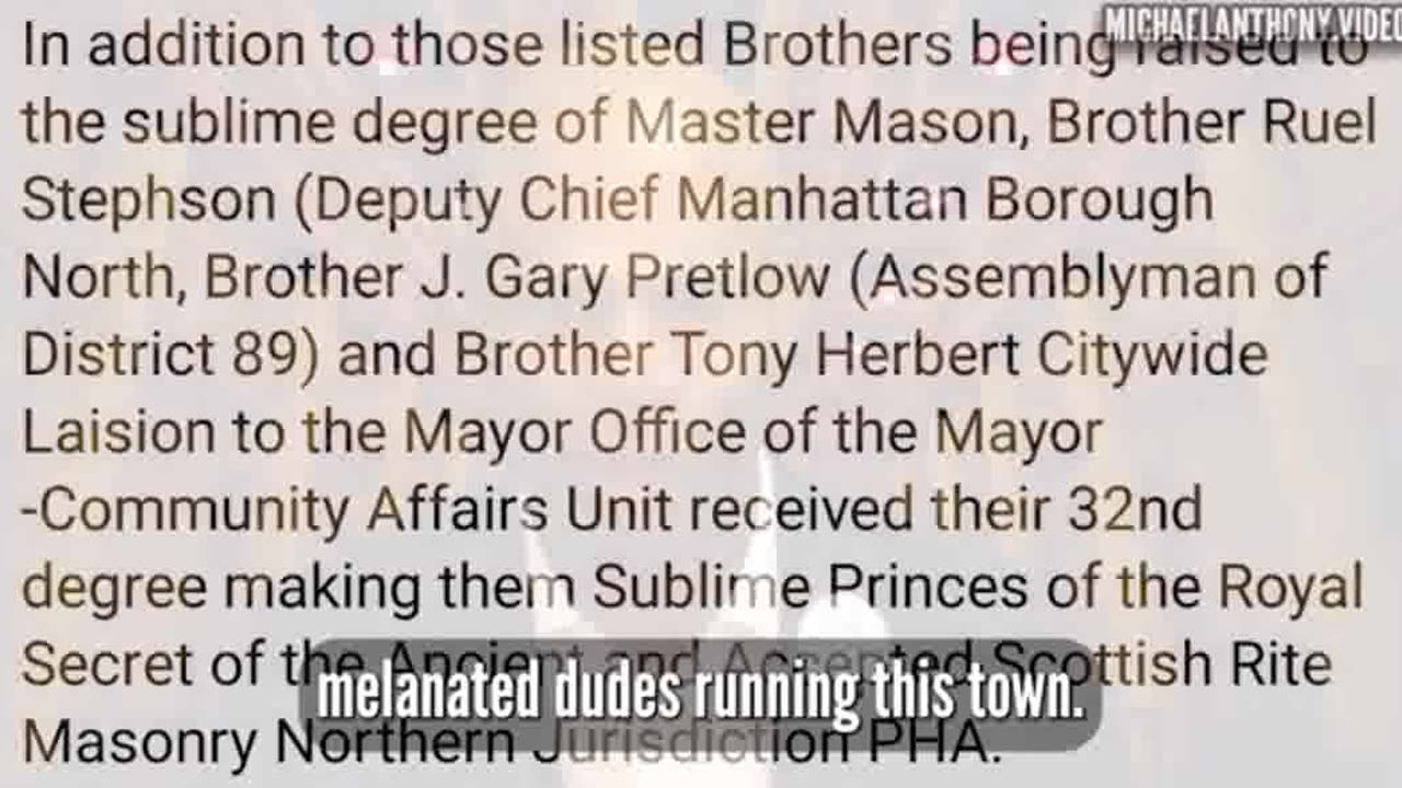 NY Mayor and Others are Master Masons