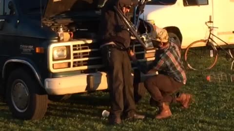 How to remove a crashed bicycle from the front of your van.