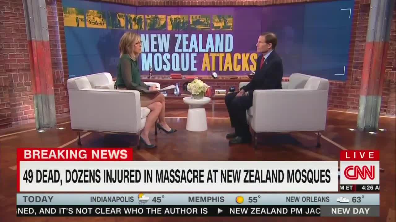 Richard Blumenthal blames Trump on New Zealand shooting