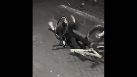 A bad moment on a bike