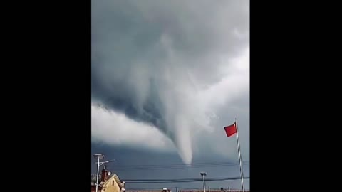 Images show the moment a massive tornado hits Mongolia
