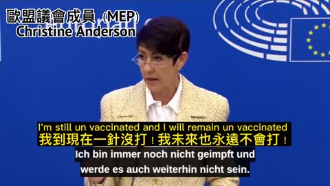 歐盟議會成員（MEP）Christine Anderson演講片段