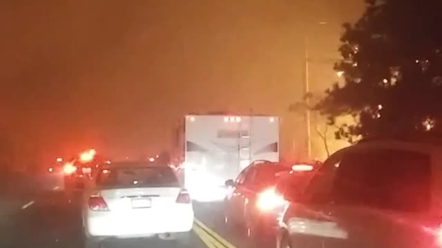 Camp Fire Evacuation Traffic in California