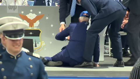Funny: Biden falls at Air Force Academy graduation ceremony