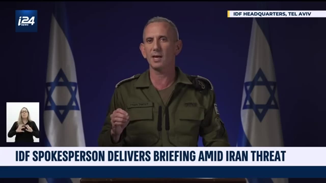 IDF spokesperson delivers briefing amid Iran threat