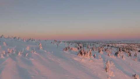 The second part, the sunset in the snow, so beautiful