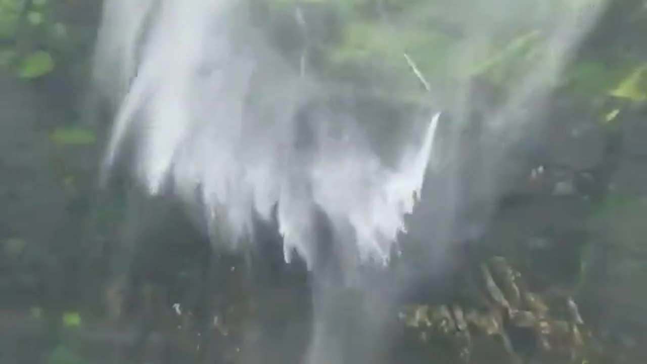 Waterfall is flowing upwards, Naneghat, western India