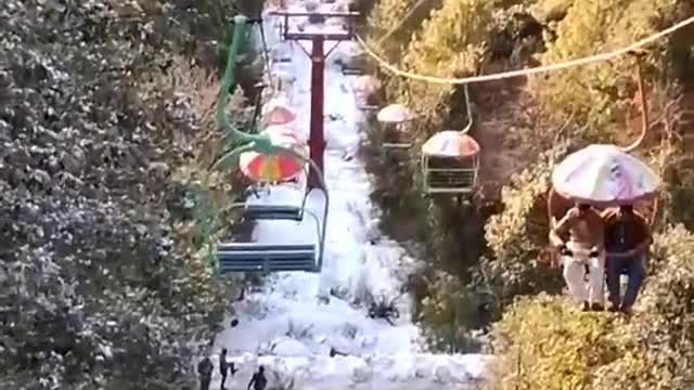 Chairlift in Murree, Pakistan