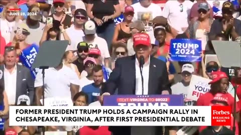 BREAKING NEWS- Trump Goes On The Attack Against Biden In Post-Debate Rally In Virginia