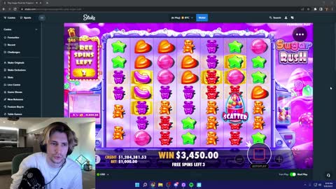 xQc Clips Wins On Casino Live On Twitch Stream