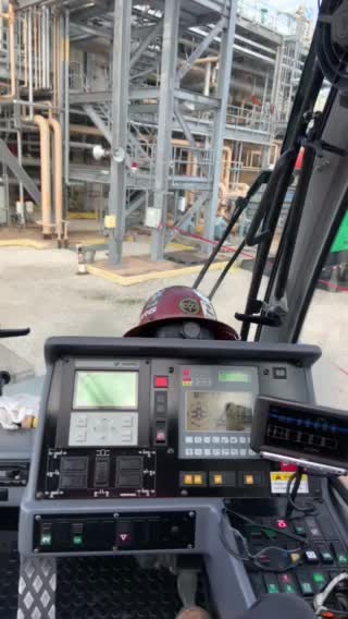 Inside the cockpit of a 200tn crane