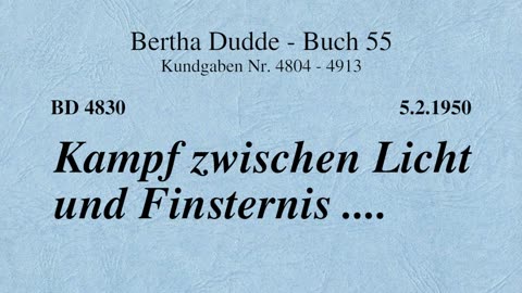 BD 4830 - KAMPF ZWISCHEN LICHT UND FINSTERNIS ....