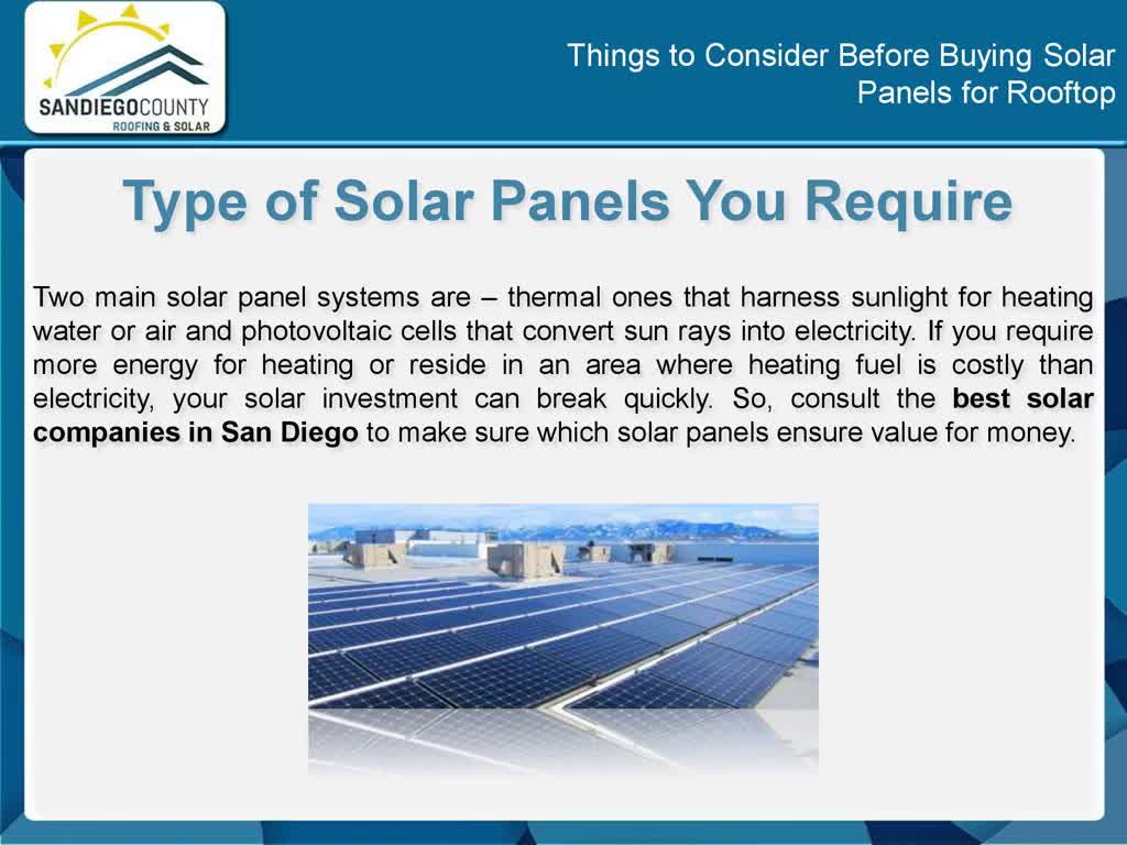 Things to Consider Before Buying Solar Panels for Rooftop