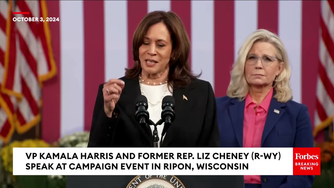 'I Stand With Ukraine & I Always Will'- Kamala Harris Slams Trump On Democracy Alongside Liz Cheney